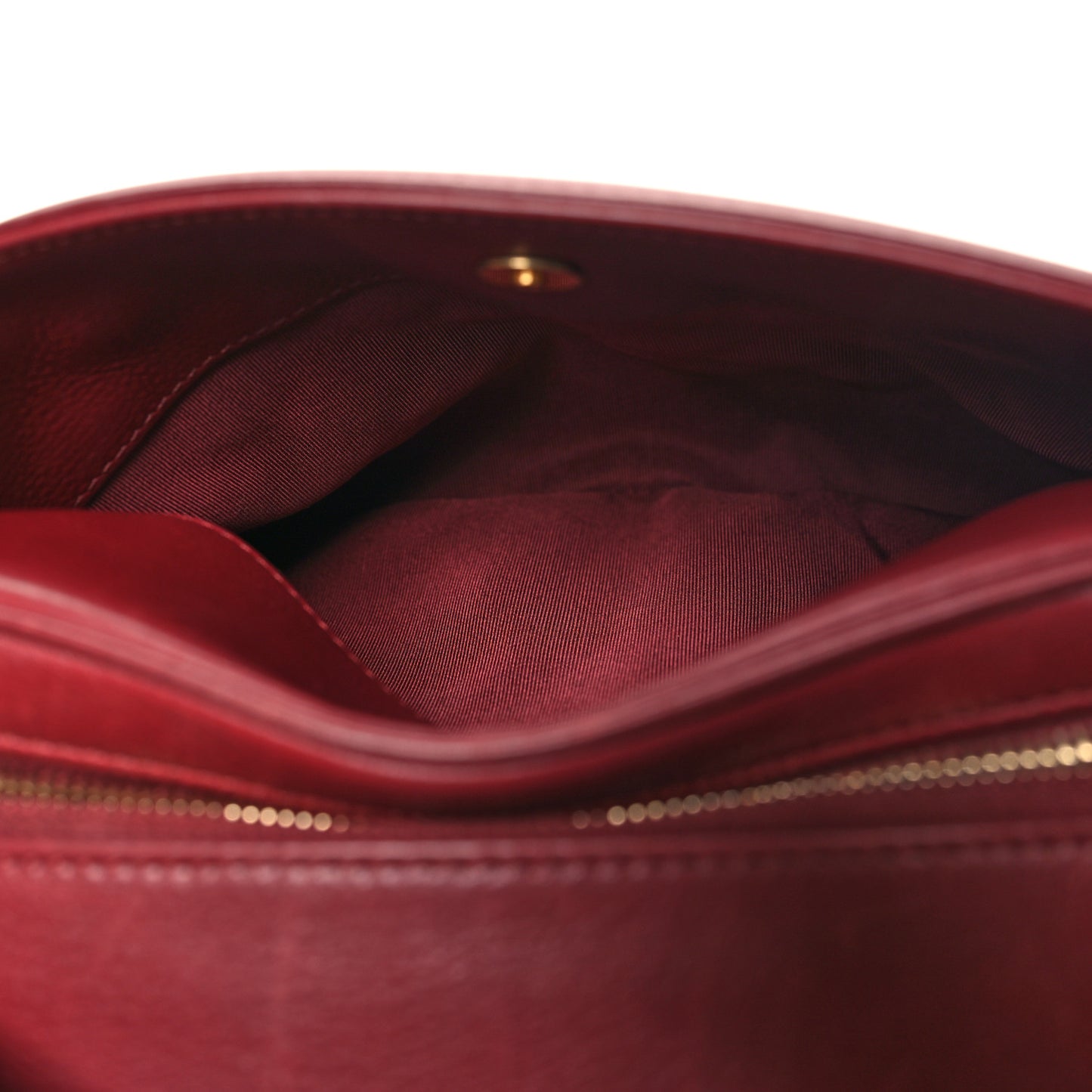 Calfskin Quilted CC Medium Vanity Case Dark Red
