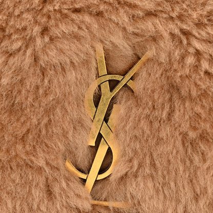Saint Laurent Shearling Calfskin Small Reversible Monogram Kate Satchel Ecru Dark Brown 12 of 12
