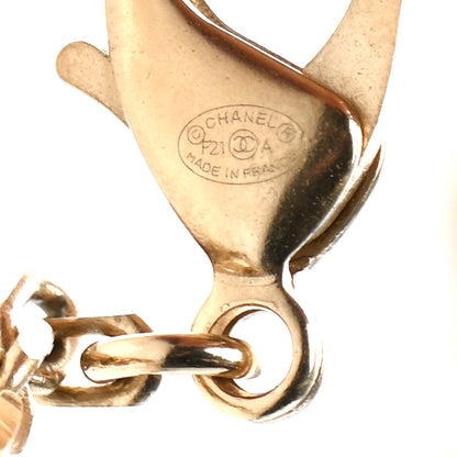 Chanel Crystal CC Pendant Necklace Gold 5 of 5