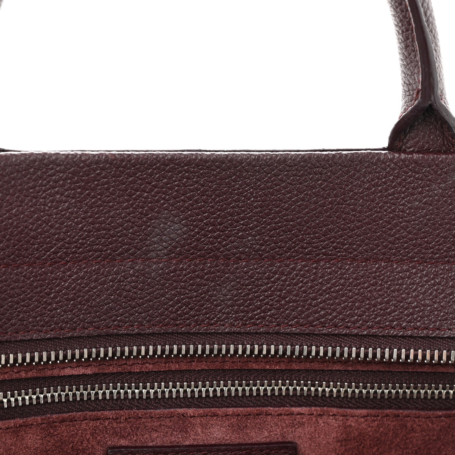 Saint Laurent Grained Calfskin Small Cabas Rive Gauche Amaranto 10 of 10