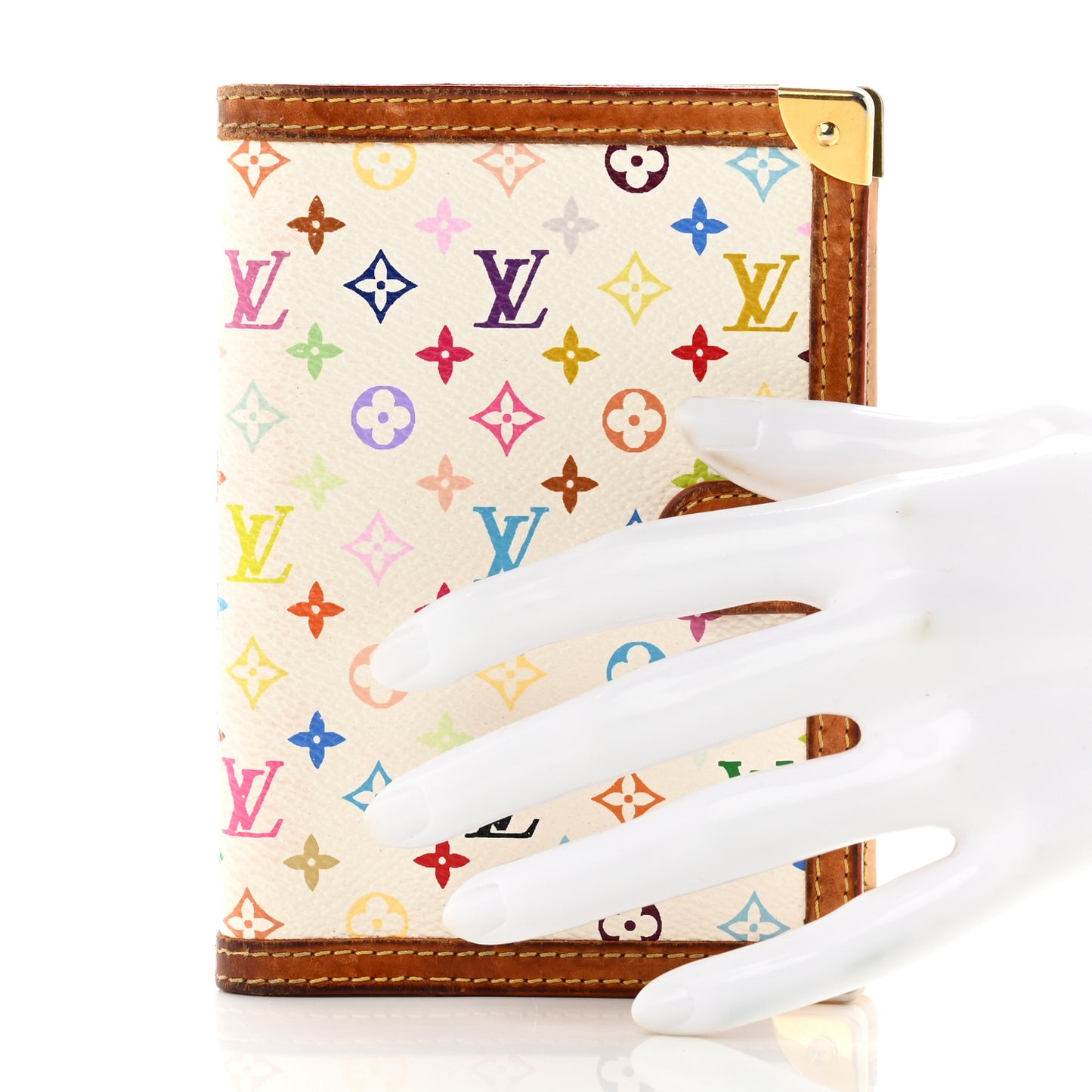 Monogram Multicolor Small Ring Agenda Cover White