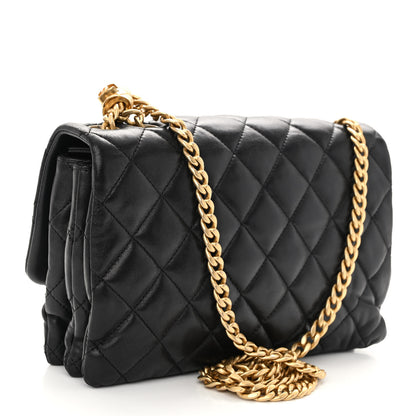 Chanel Lambskin Quilted Medium Pillow Crush Flap Bag Black 3 of 12