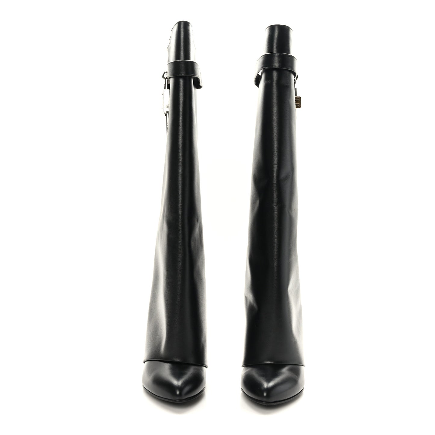 Calfskin Shark Lock Pant Boots 40.5 Black