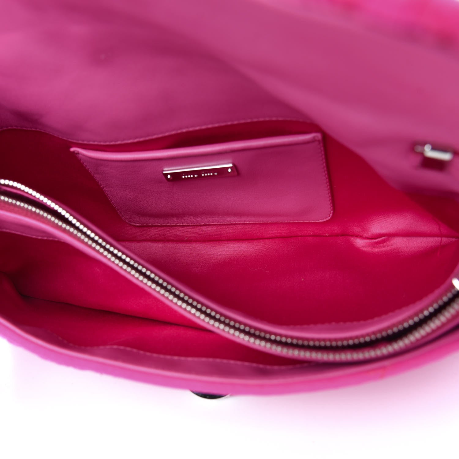 Miu Miu Faille Matelasse Crystal Flap Clutch Pink 5 of 10