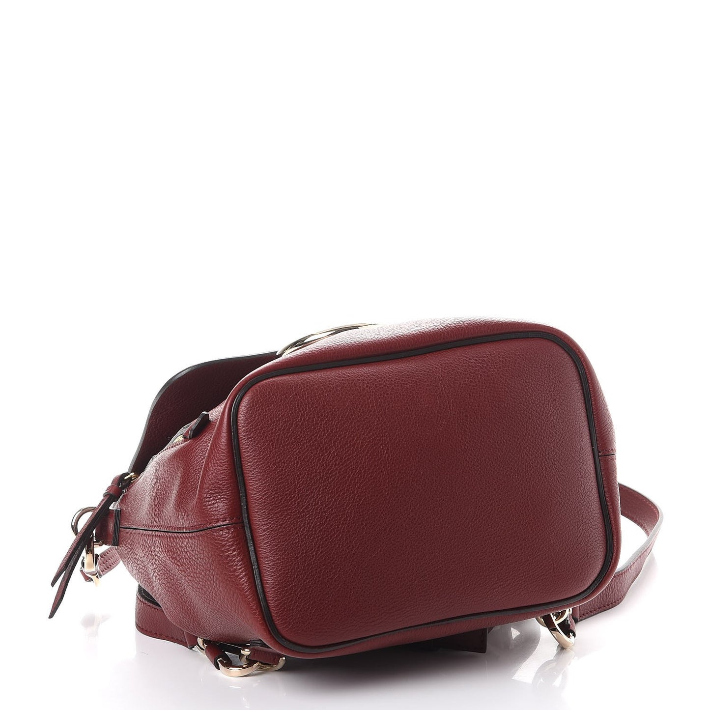 Suede Calfskin Medium Faye Backpack Sienna Red