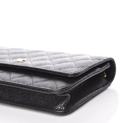Chanel Caviar Quilted Wallet On Chain WOC Black 10 of 11