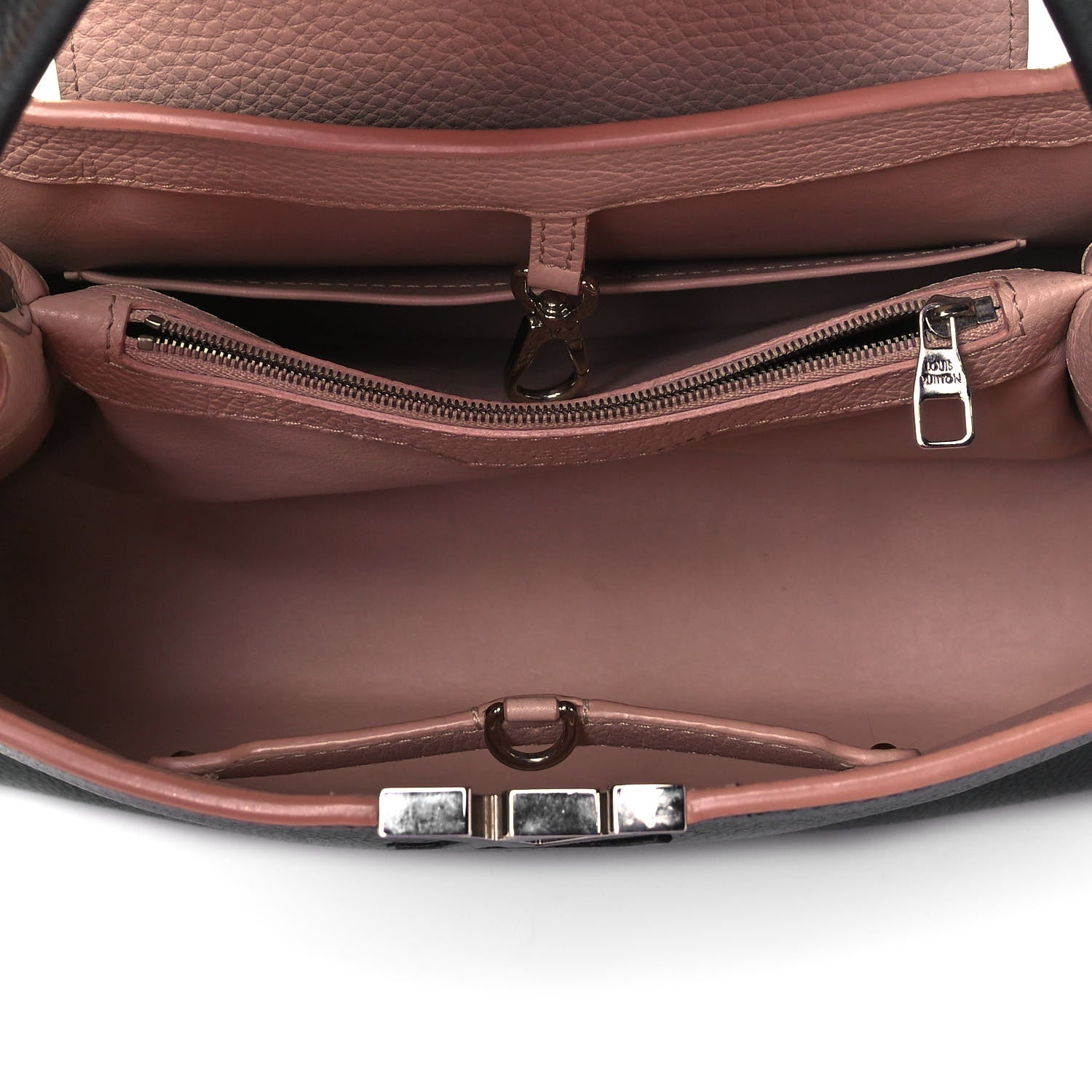 Louis Vuitton Taurillon Capucines MM Black Petale 5 of 15