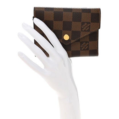 Louis Vuitton Damier Ebene Victorine Wallet Rose Ballerine 2 of 6