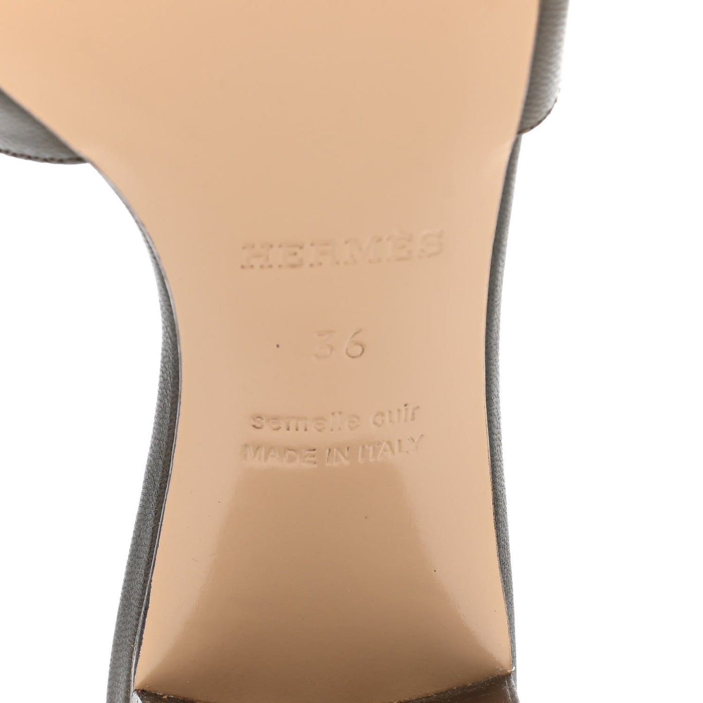 Calfskin Oasis Sandals 36 Tabac