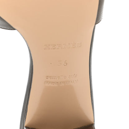 Hermes Calfskin Oasis Sandals 36 Tabac 6 of 10