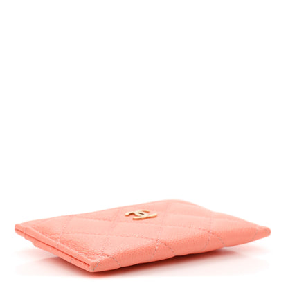 Chanel Caviar Quilted Card Holder Orange 4 of 8