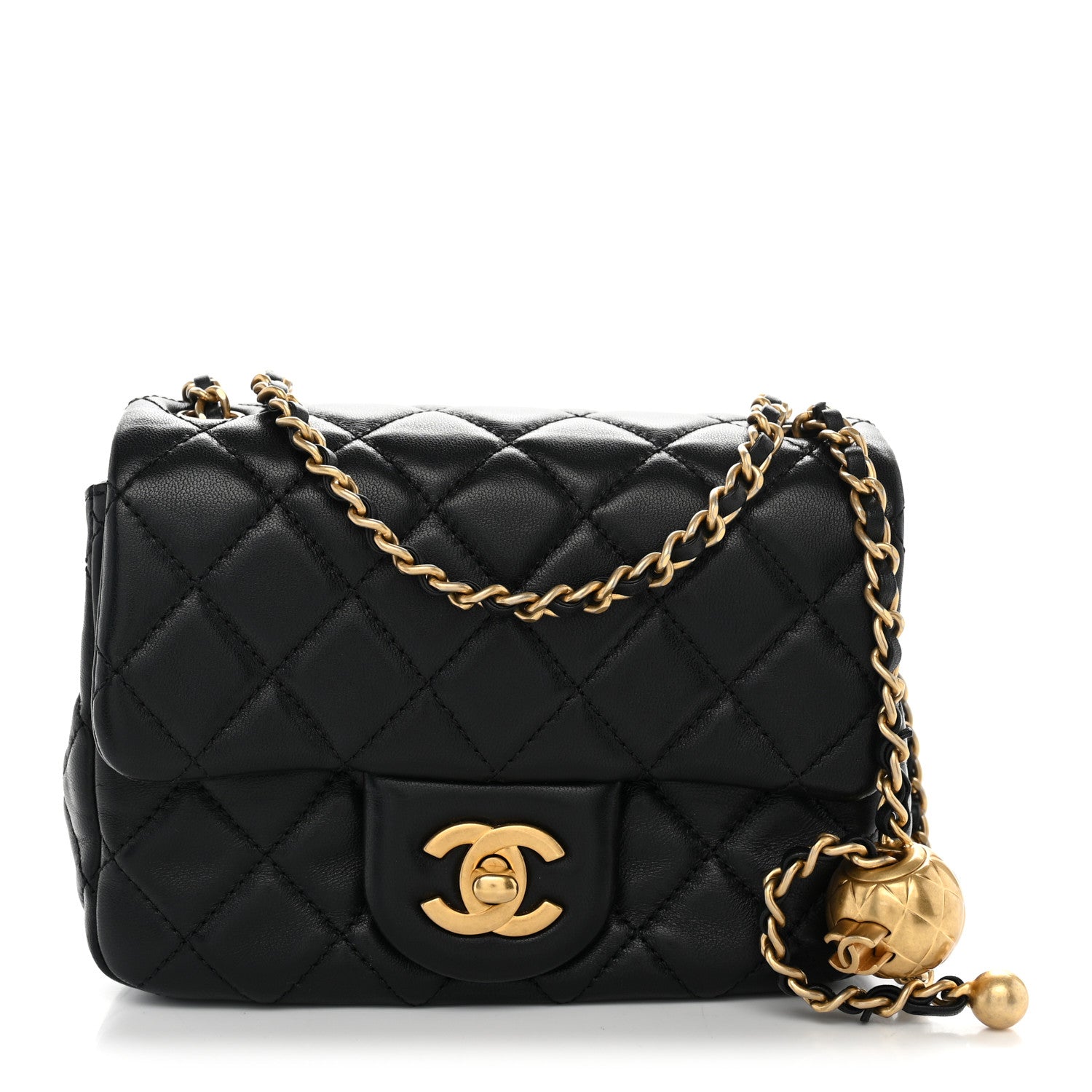 Chanel Lambskin Quilted Mini Pearl Crush Flap Black 1 of 11