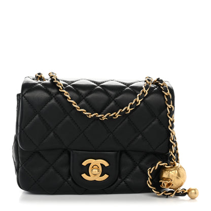 Chanel Lambskin Quilted Mini Pearl Crush Flap Black 1 of 11
