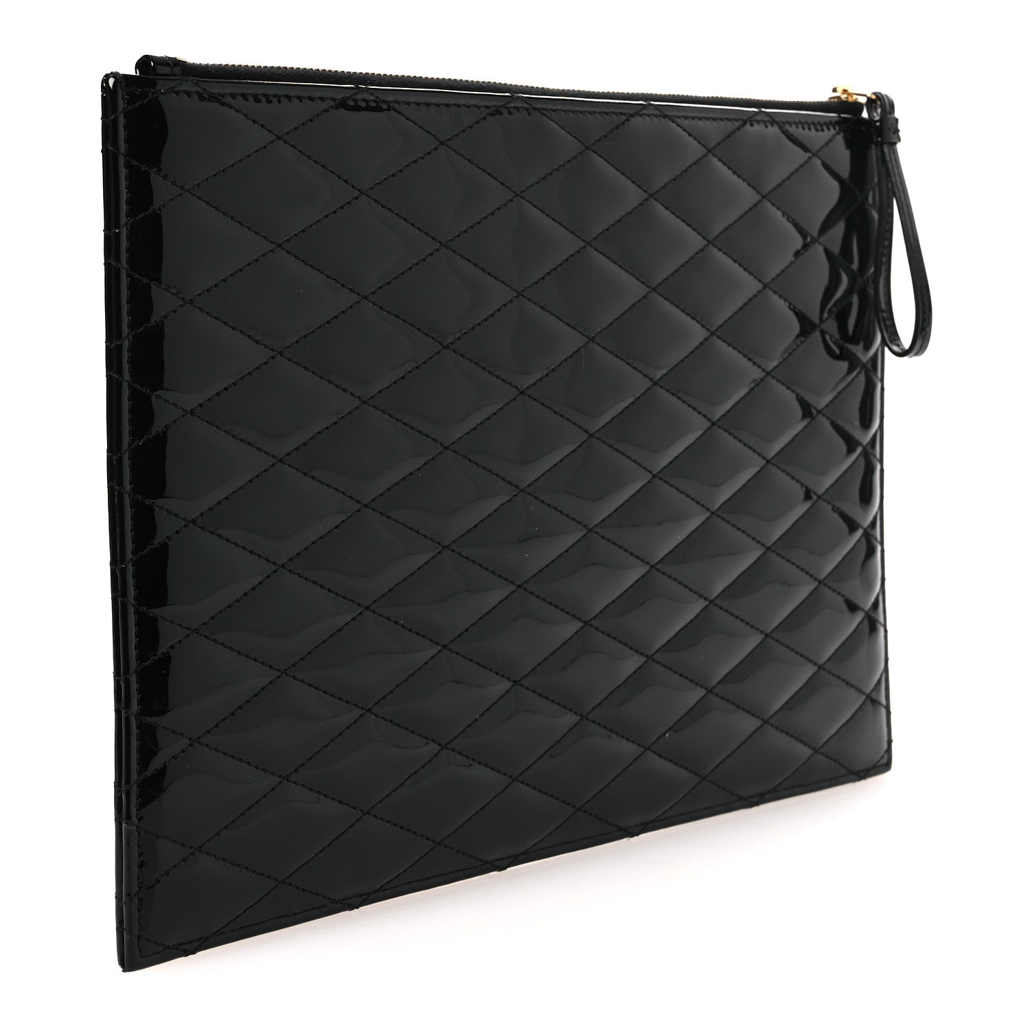 Saint Laurent Patent Quilted iPad Case Black 3 of 7
