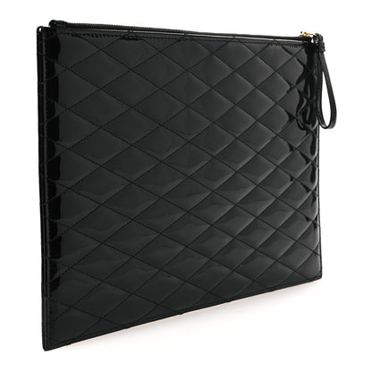 Saint Laurent Patent Quilted iPad Case Black 3 of 7