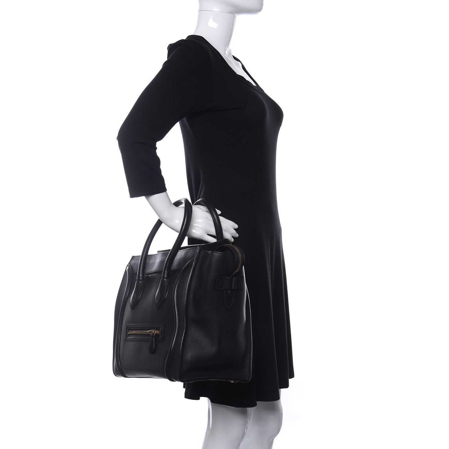 Smooth Calfskin Mini Luggage Black
