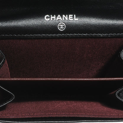 Chanel Lambskin Quilted Small Compact Wallet Black 10 of 10