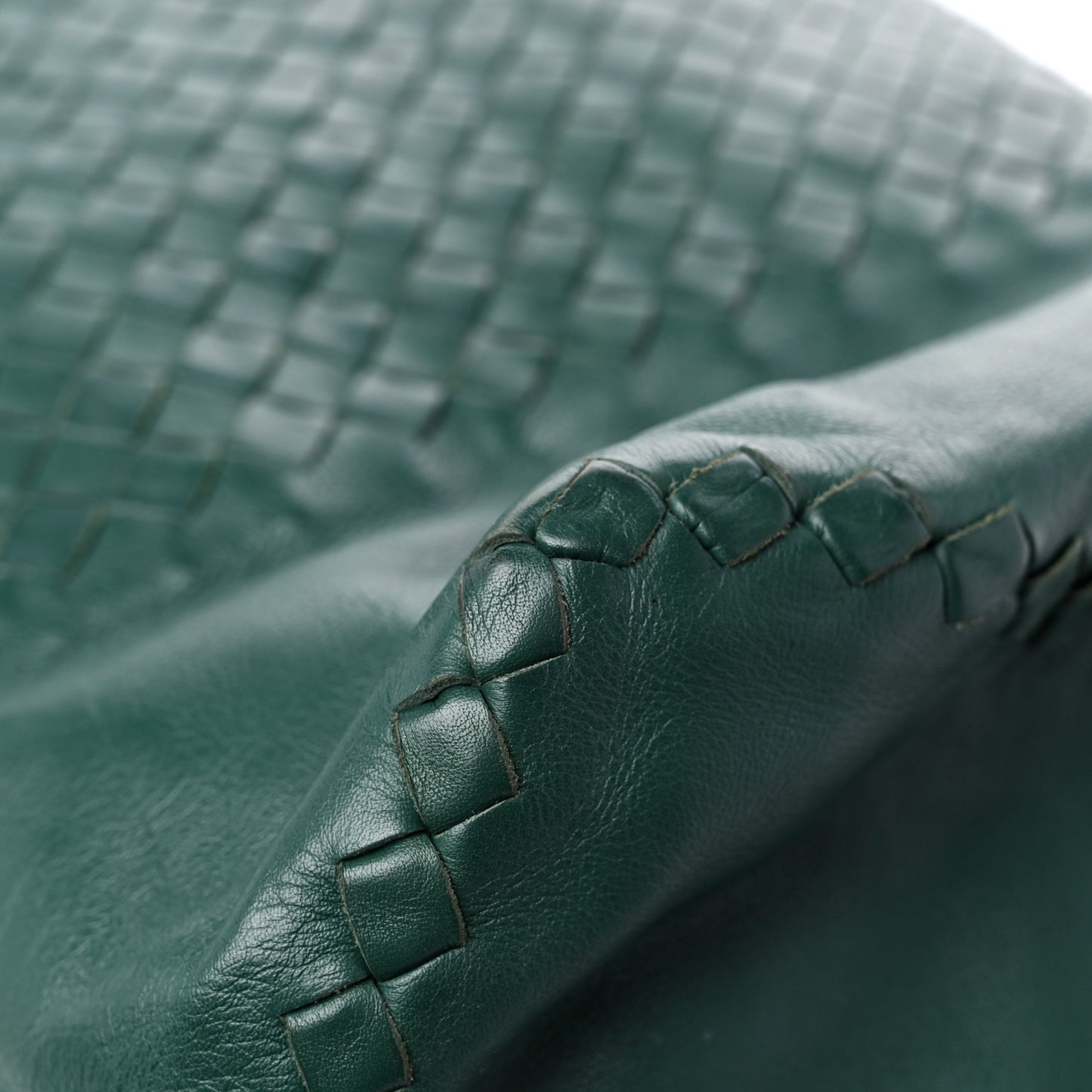 Nappa Intrecciato Convertible Tote Dark Green