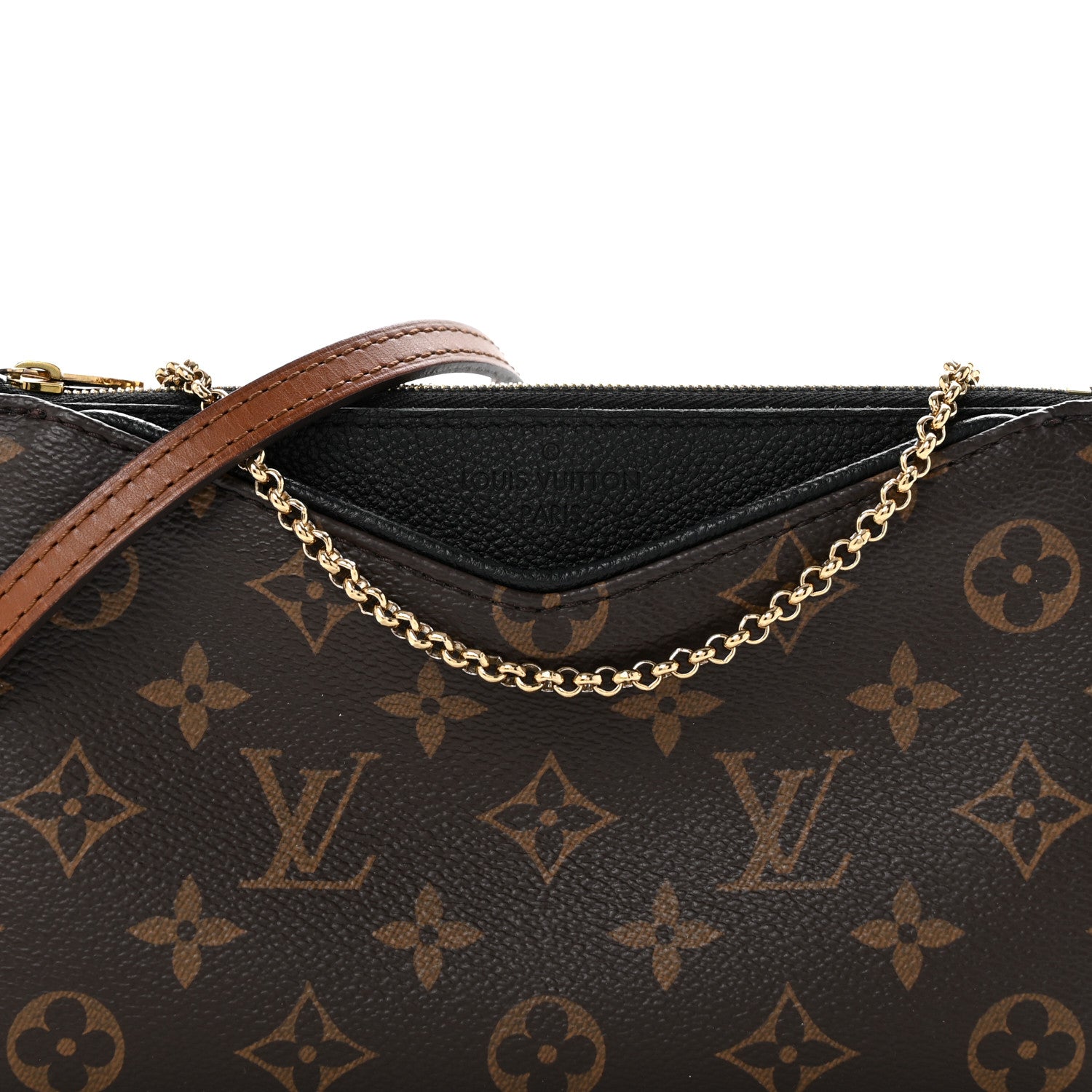 Louis Vuitton Monogram Pallas Clutch Black 9 of 15