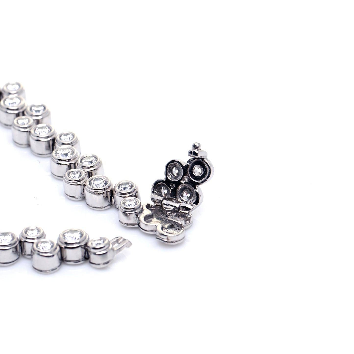 Platinum Diamond Bubble Bracelet