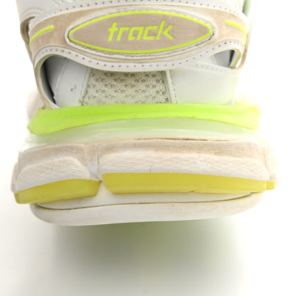 Balenciaga Mesh Nylon Worn Out Effect Womens Track Sneakers 39 White Fluo Yellow 16 of 17