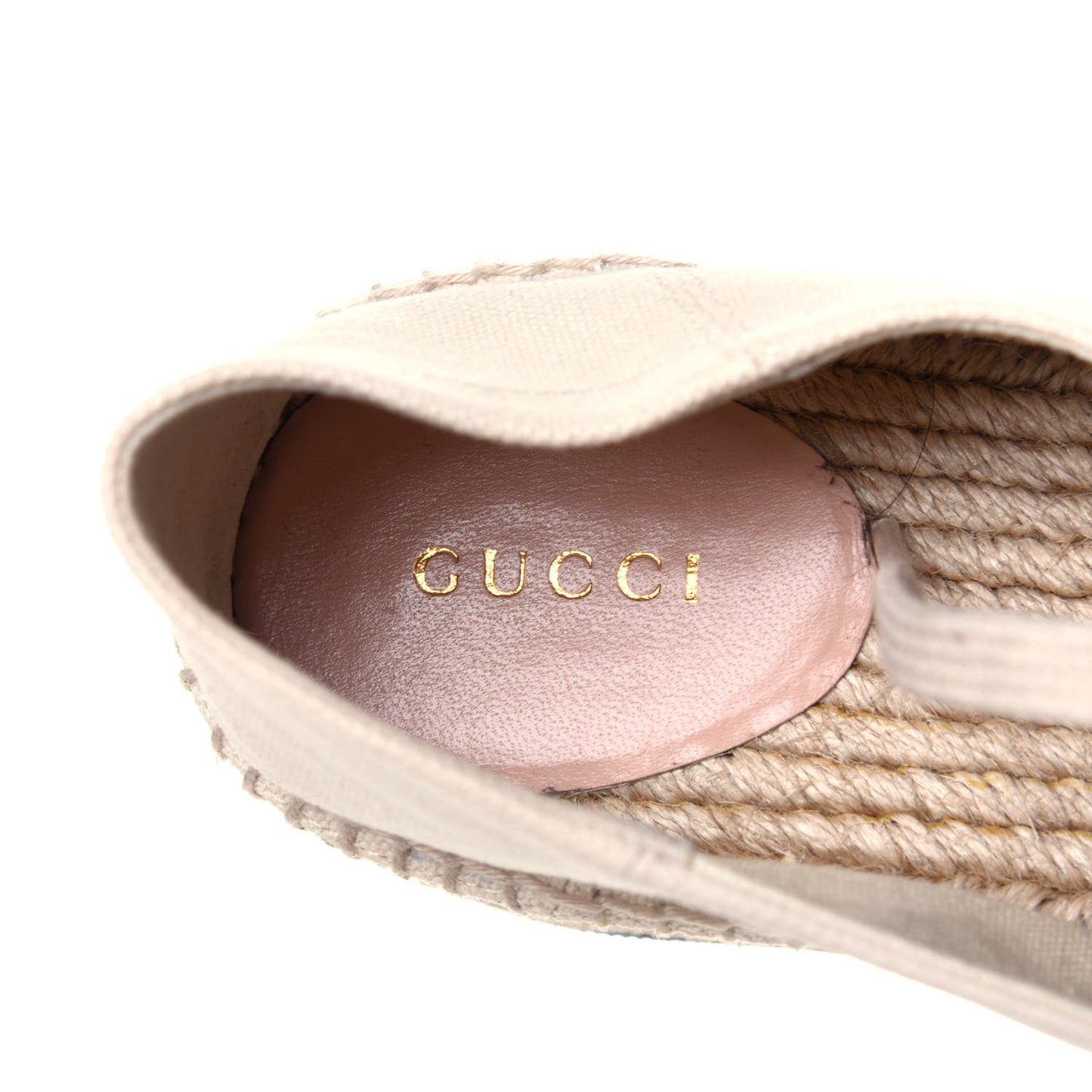 Canvas Logo Lace-Up Platform Espadrilles 40.5 Greggio Grege