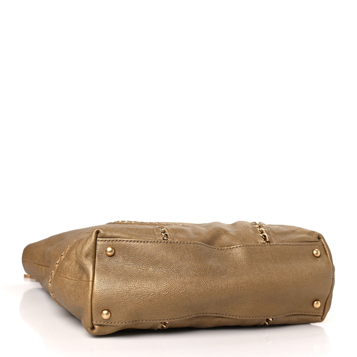 Chanel Metallic Calfskin Luxe Ligne Tote Gold 3 of 8