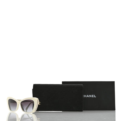 Chanel Acetate Pearl Cat Eye CC Sunglasses 5481-H-A White 8 of 8