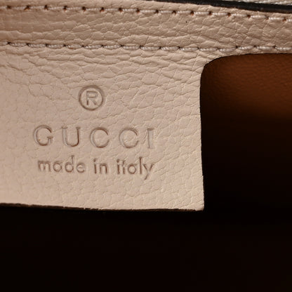 Gucci Goatskin Elaphe Pearl Medium Fox Broche Top Handle Bag Hibiscus Red Mystic White 6 of 12