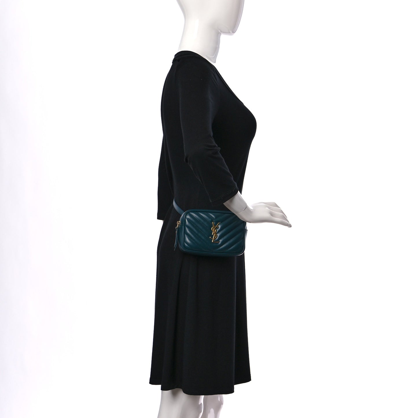 Calfskin Matelasse Monogram Lou Belt Bag Blue