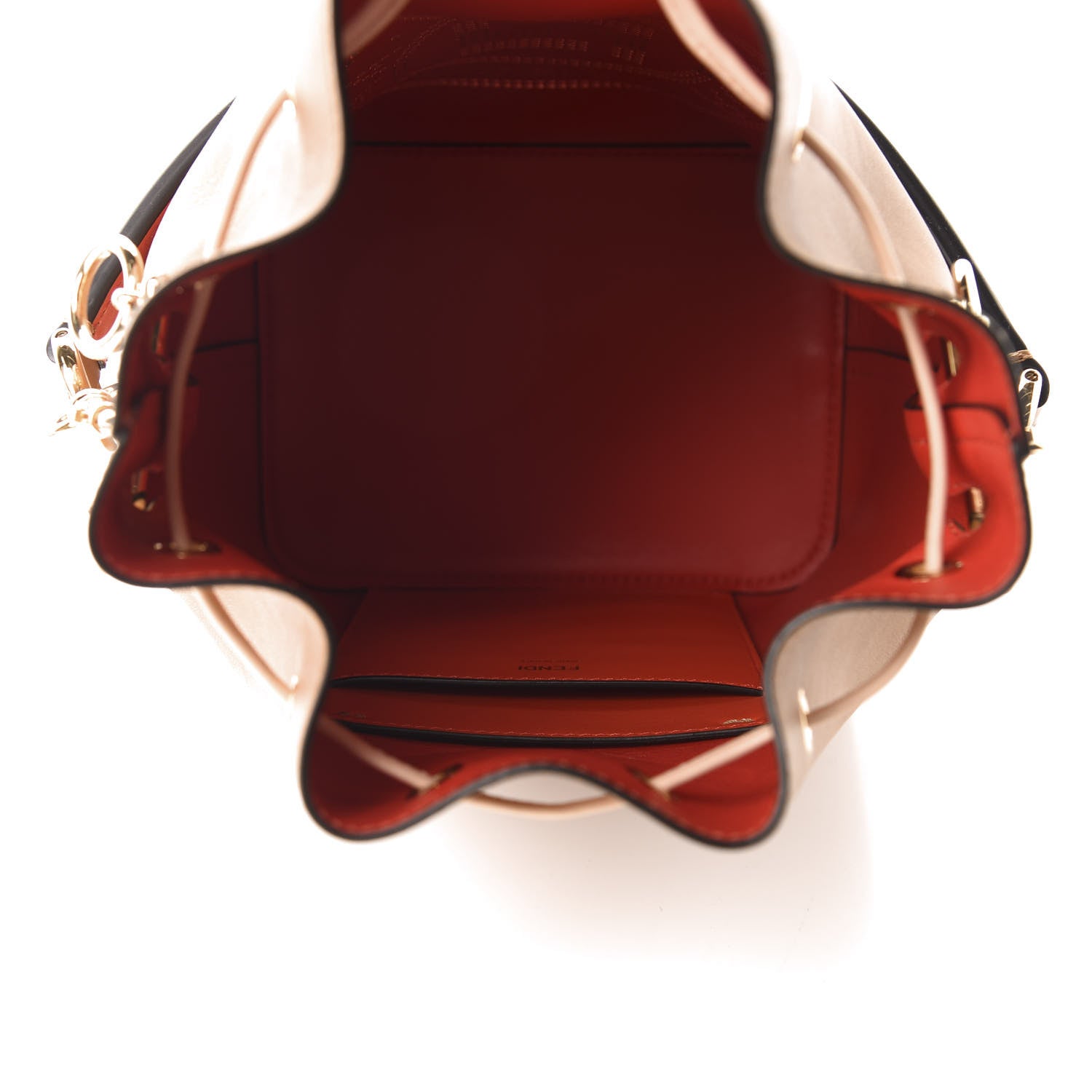 Fendi Vitello Grace F is Fendi Stamp Patch Perforated Small Mon Tresor Bucket Bag Nocciola 5 of 11