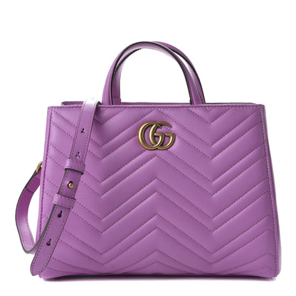 Gucci Calfskin Matelasse Small GG Marmont Tote Candy Mousse 1 of 10