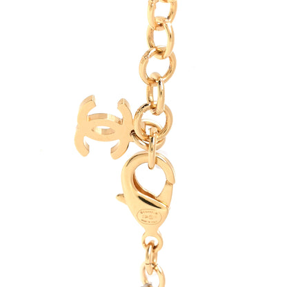 Chanel Metal Denim CC Heart Choker Gold Blue Pearly White 4 of 5