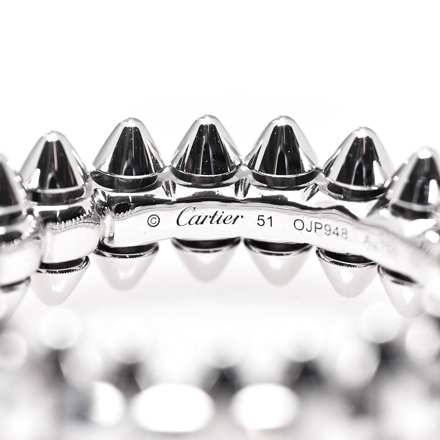 18K White Gold SM Clash De Cartier Ring 51 5.75
