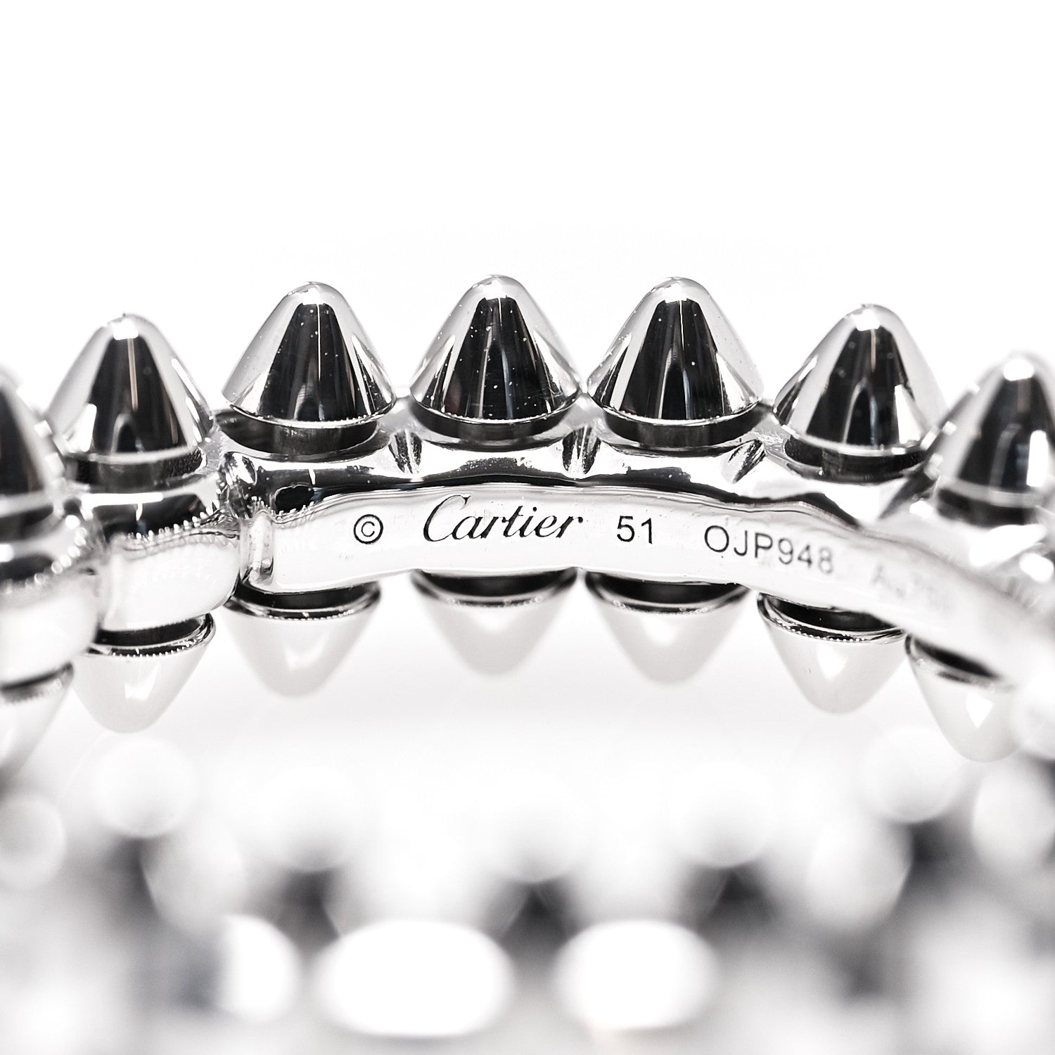 Cartier 18K White Gold SM Clash De Cartier Ring 51 5.75 4 of 6