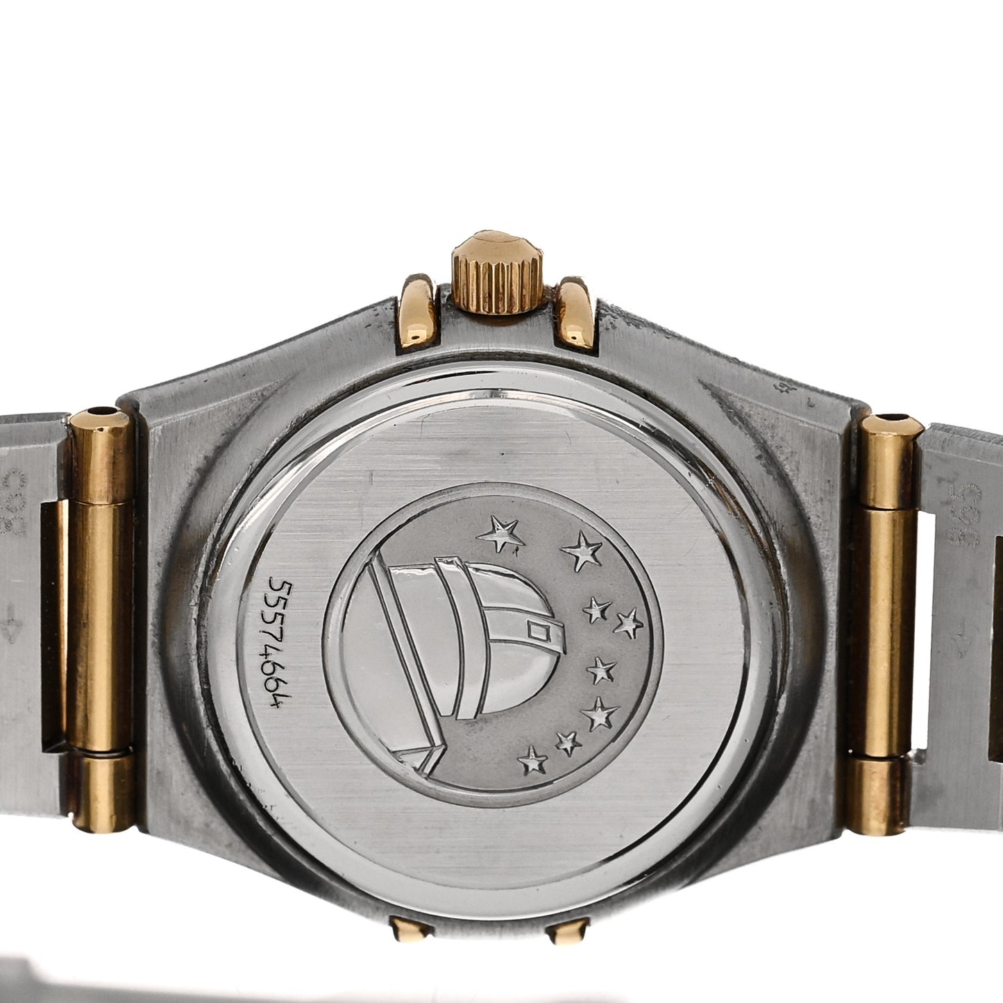 Stainless Steel 18K Yellow Gold 22mm Constellation Quartz Watch Champagne 1262.10