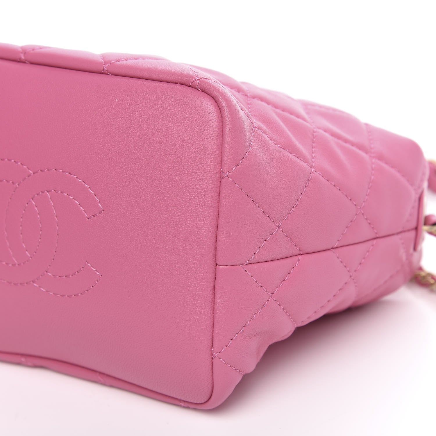 Chanel Lambskin Quilted Small Perfect Meeting Hobo Pink 10 of 11