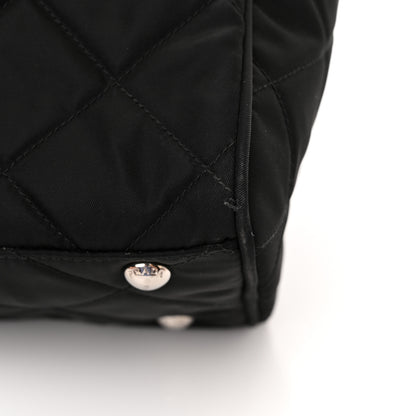 Prada Nylon Tessuto Impuntu Quilted Shoulder Bag Black 10 of 11
