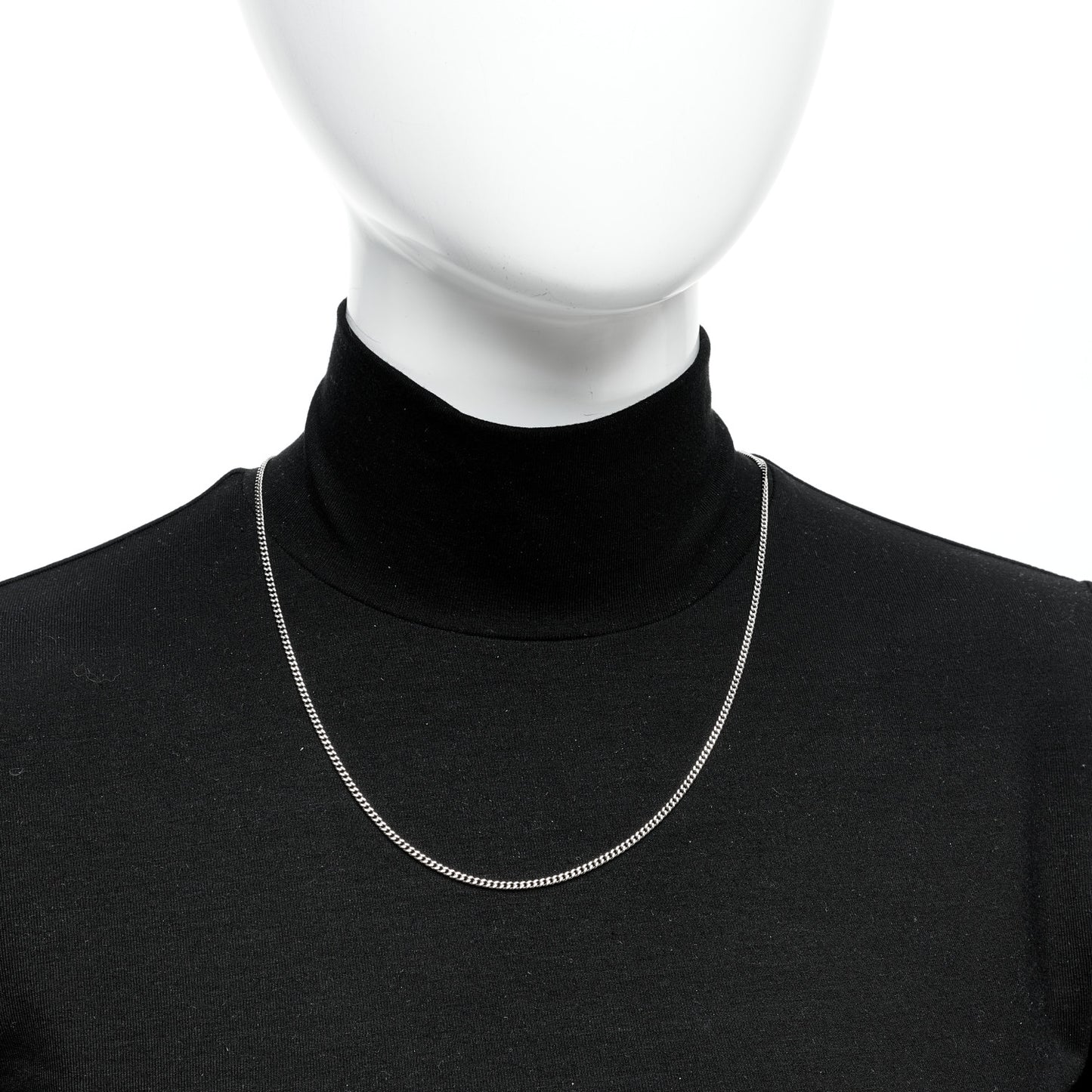 Sterling Silver 2.1mm Curb Chain Necklace 22"
