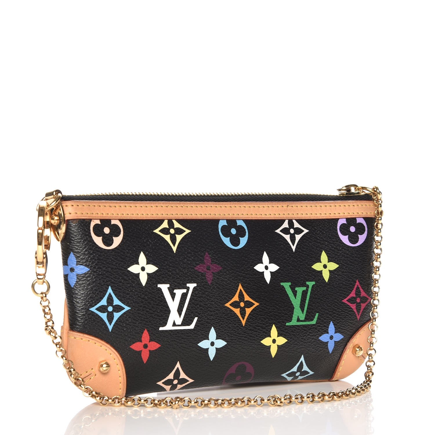 Louis Vuitton Monogram Multicolor Pochette Milla MM Black 3 of 9