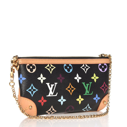 Louis Vuitton Monogram Multicolor Pochette Milla MM Black 3 of 9