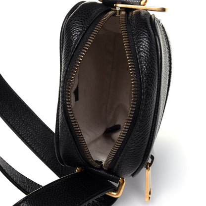Gucci Grained Calfskin Mini Logo Messenger Bag Black 4 of 4