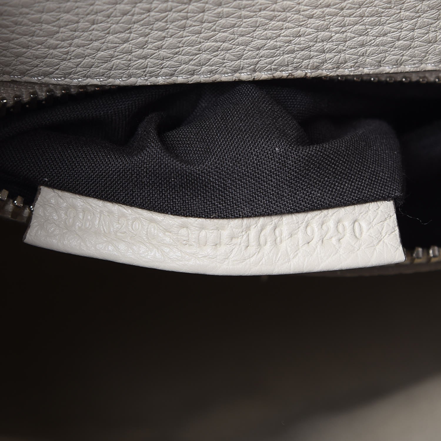 Fendi Cuoio Romano Selleria Bi-Color Medium Peekaboo Iconic Satchel Asfalto Latte 9 of 9