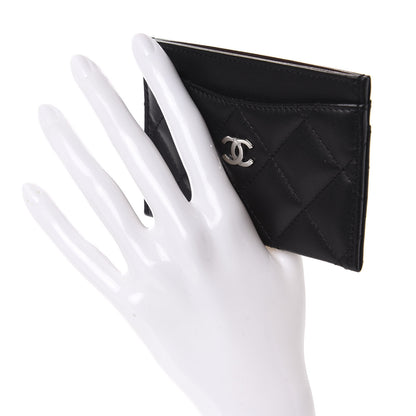 Chanel Lambskin Quilted Card Holder Black 2 of 9