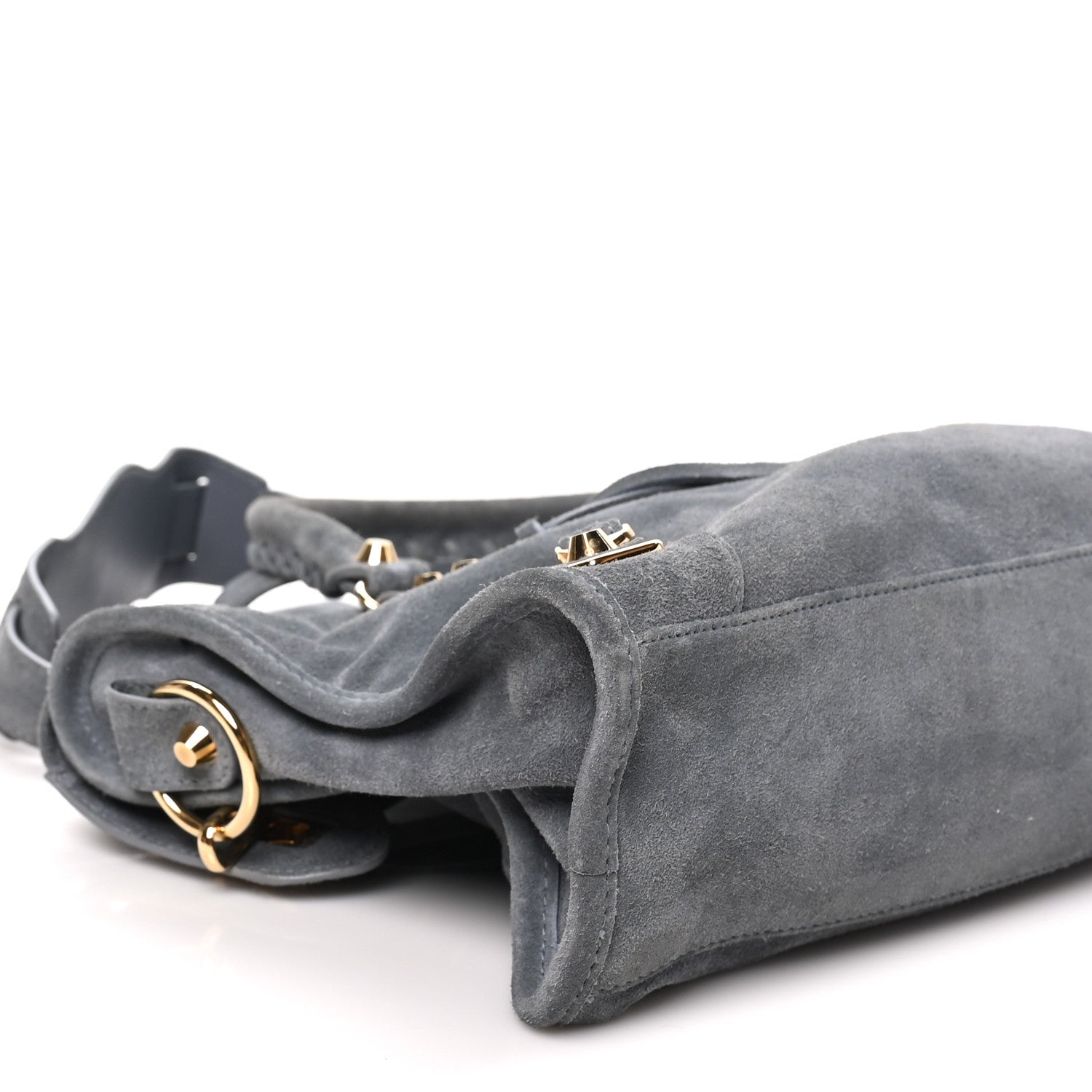 Balenciaga Baby Daim Suede Gold Metallic Edge Hardware S City Gris Plomb 9 of 10