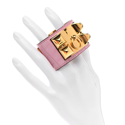 Hermes Matte Collier De Chien CDC Bracelet T1 5P Pink 2 of 9