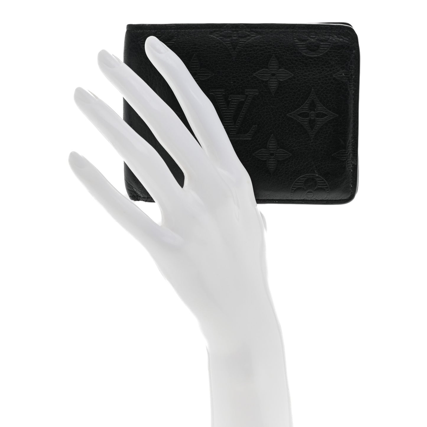 Calfskin Monogram Shadow Multiple Wallet Black
