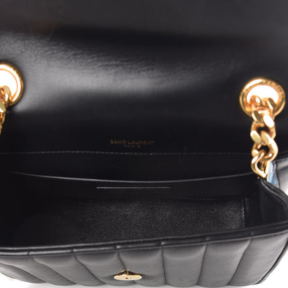 Saint Laurent Lambskin Matelasse Monogram Medium Vicky Chain Bag Black 5 of 8