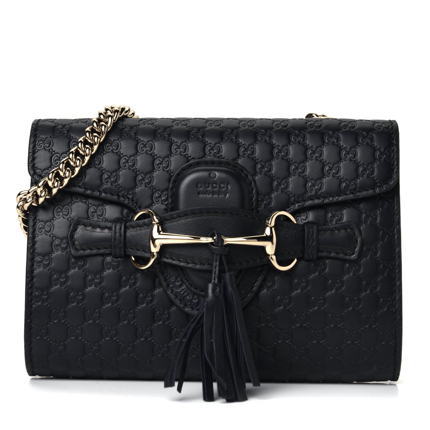 Microguccissima Mini Emily Chain Shoulder Bag Blue