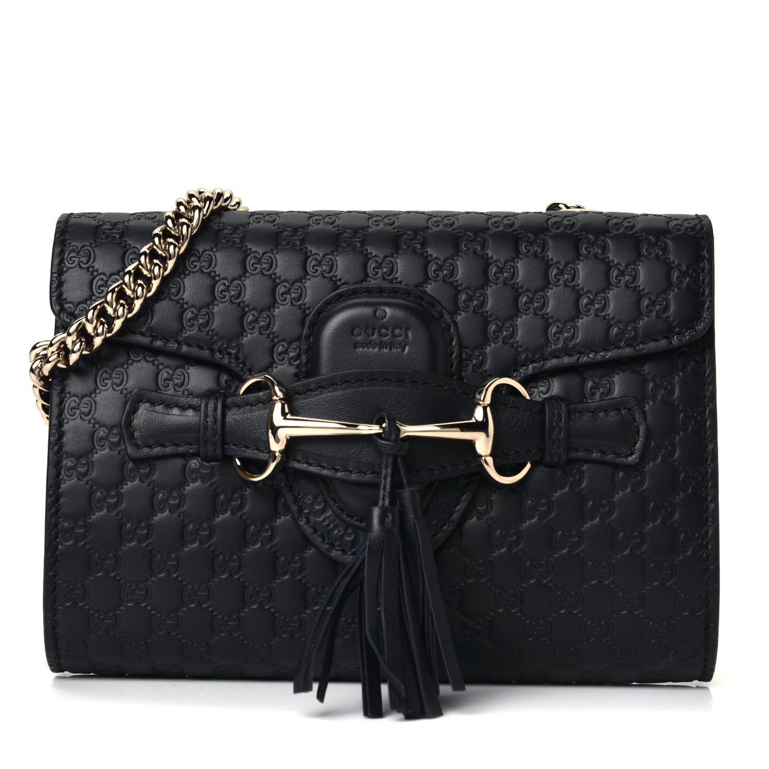Gucci Microguccissima Mini Emily Chain Shoulder Bag Blue 1 of 4